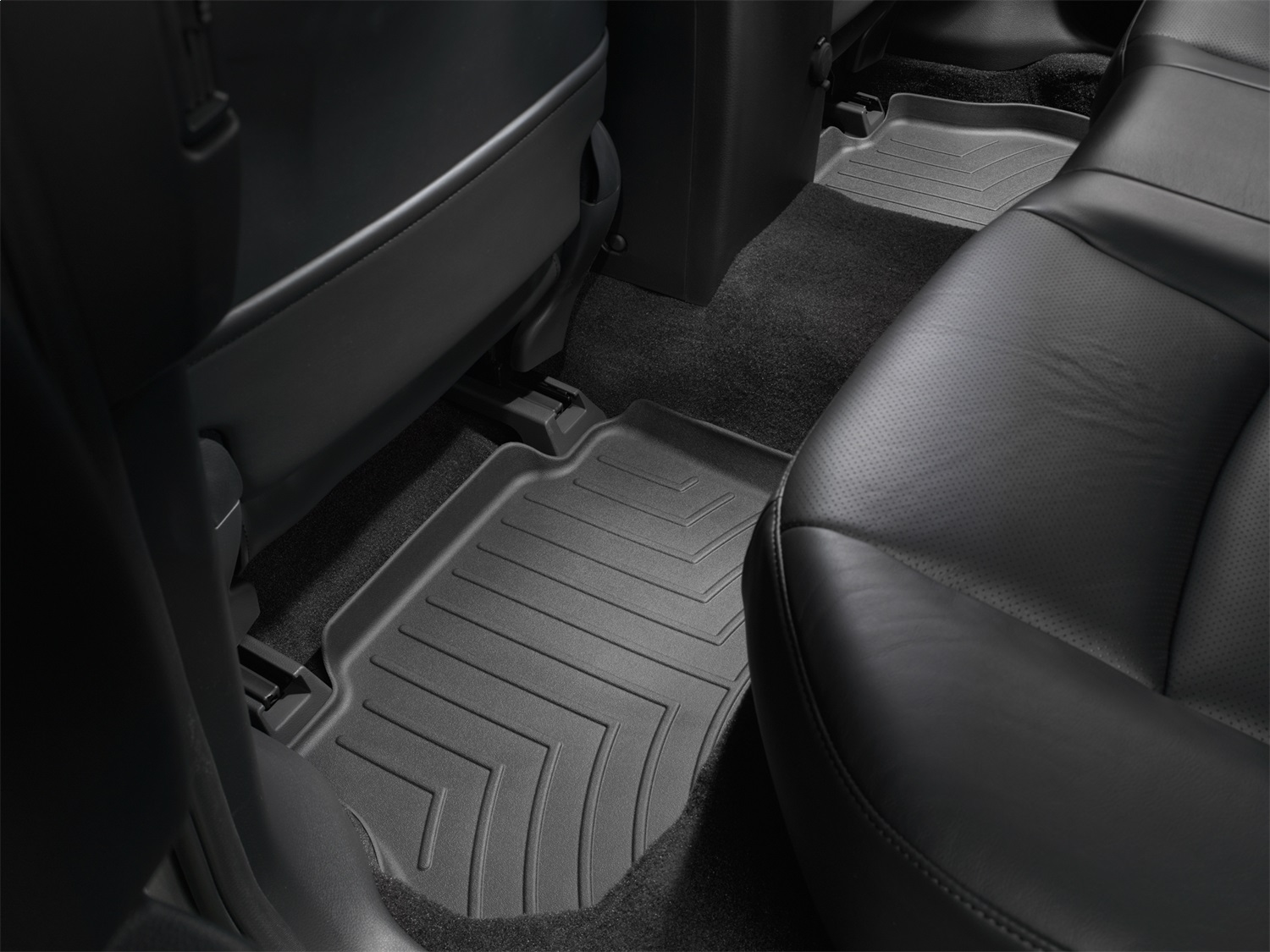 WeatherTech FloorLinerTM DigitalFit; Black; Rear; 2 Pieces 440922 thumbnail 1