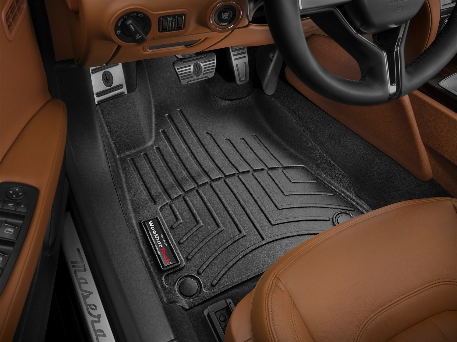 WeatherTech FloorLinerTM DigitalFit; Black; Front 448821 thumbnail 0