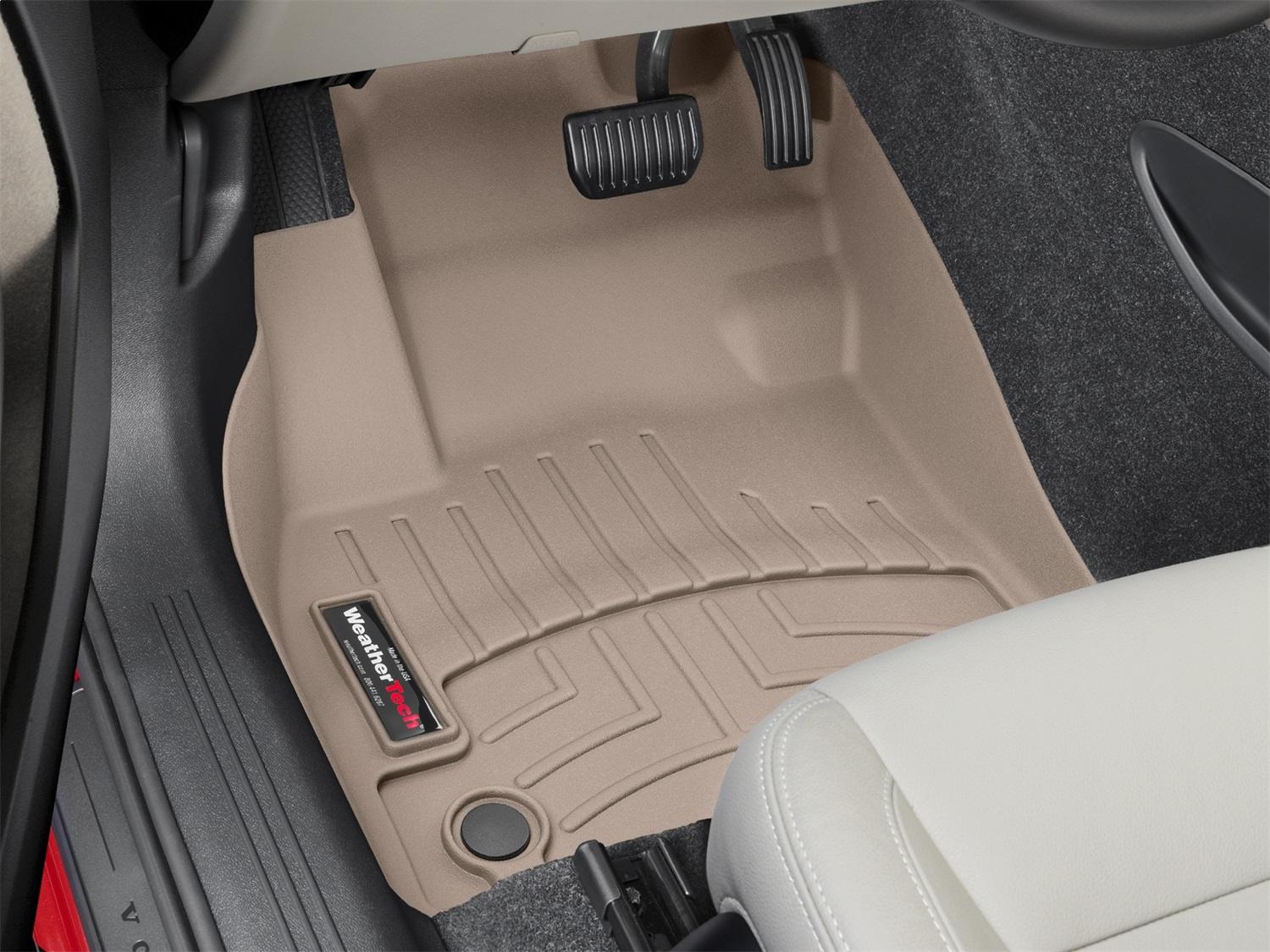 WeatherTech FloorLinerTM DigitalFit; Tan; Front 4514191 thumbnail 1
