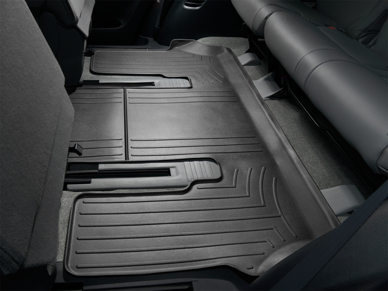 WeatherTech FloorLinerTM DigitalFit; Black; Third Row 440935 thumbnail 1