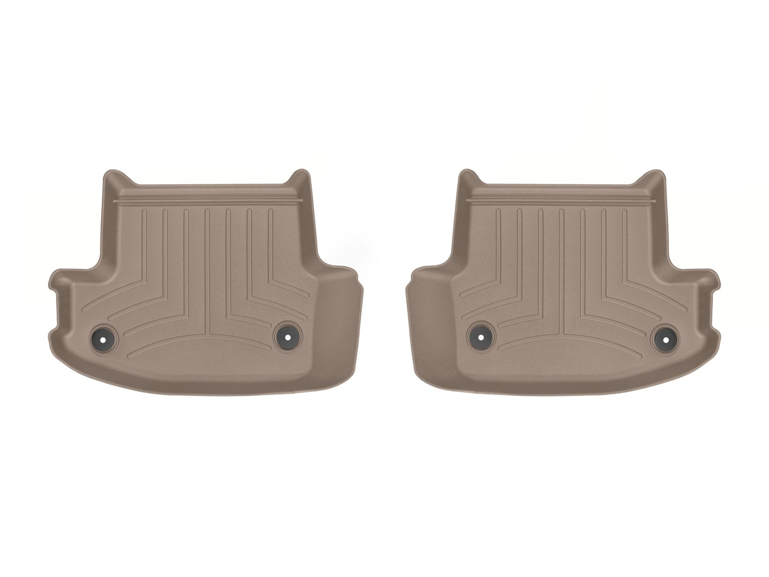 WeatherTech FloorLinerTM DigitalFit; Tan; Rear; 2 Piece 459373 thumbnail 1