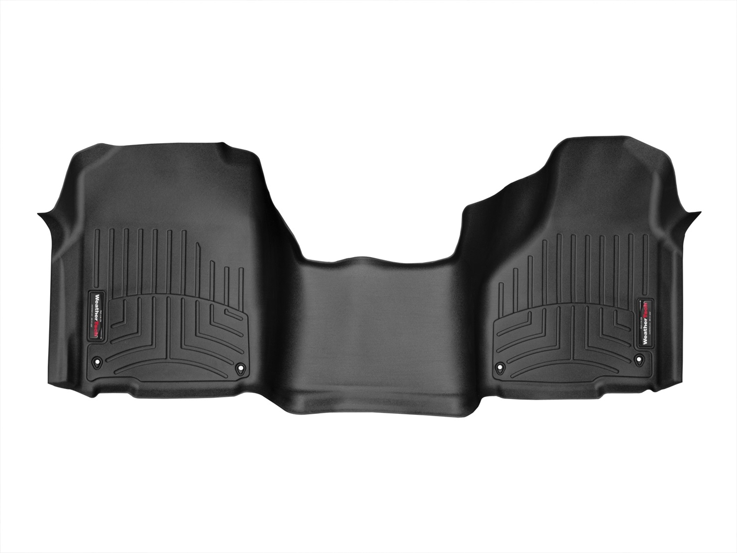 WeatherTech FloorLinerTM DigitalFit; Black; Front; Over The Hump 444641 thumbnail 0