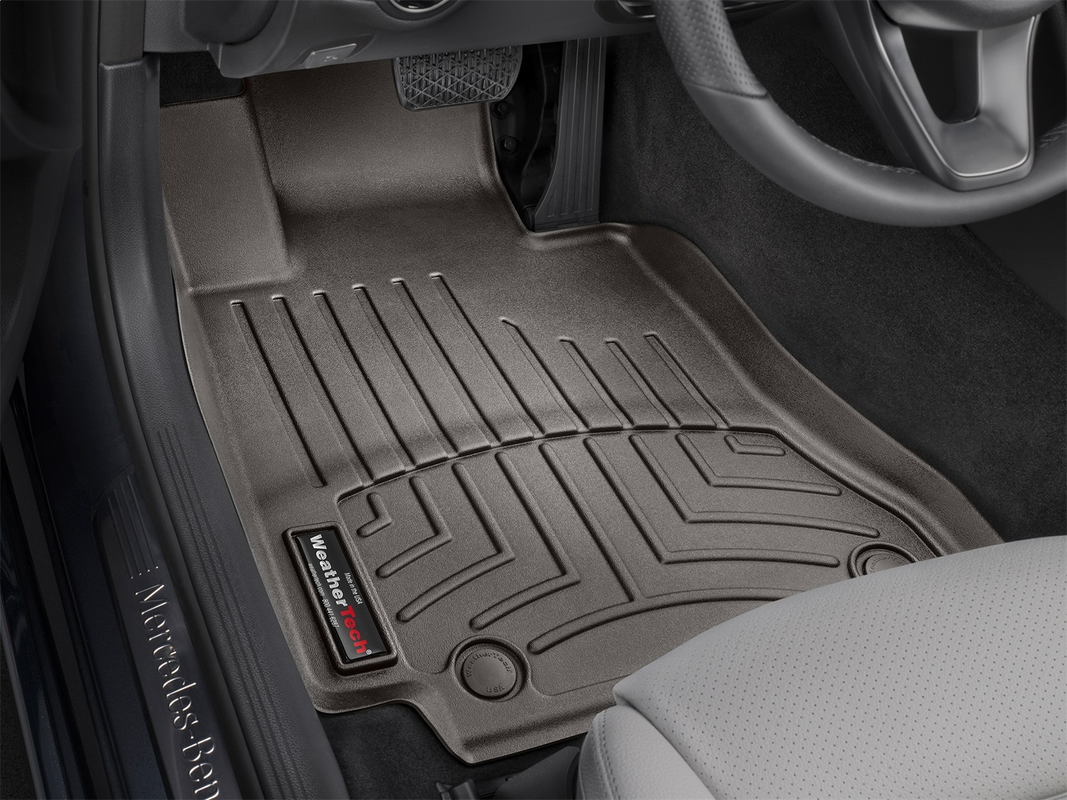 WeatherTech FloorLinerTM DigitalFit; Cocoa; Front 476761 thumbnail 1
