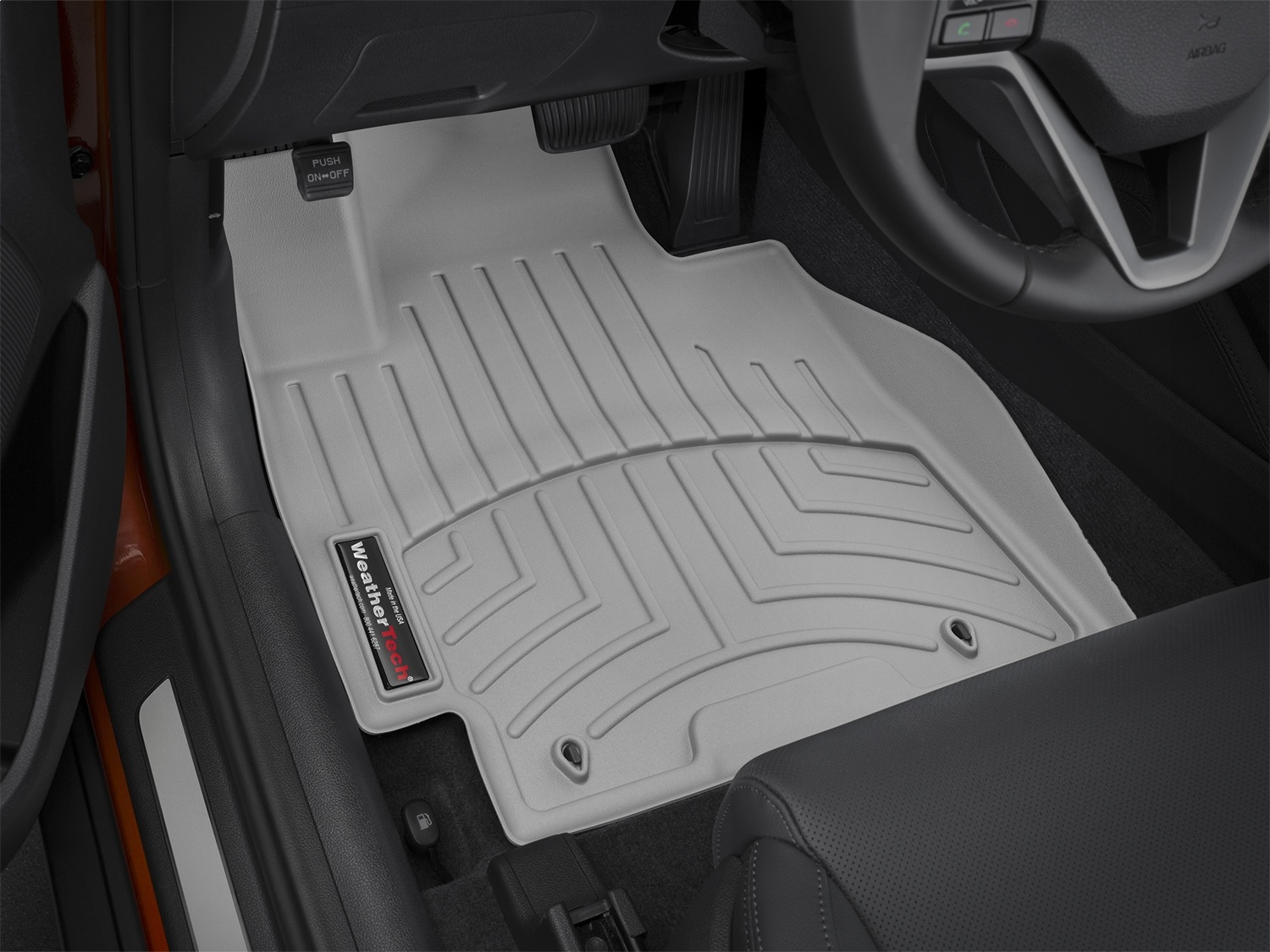 WeatherTech FloorLinerTM DigitalFit; Gray; Front 468161 thumbnail 1