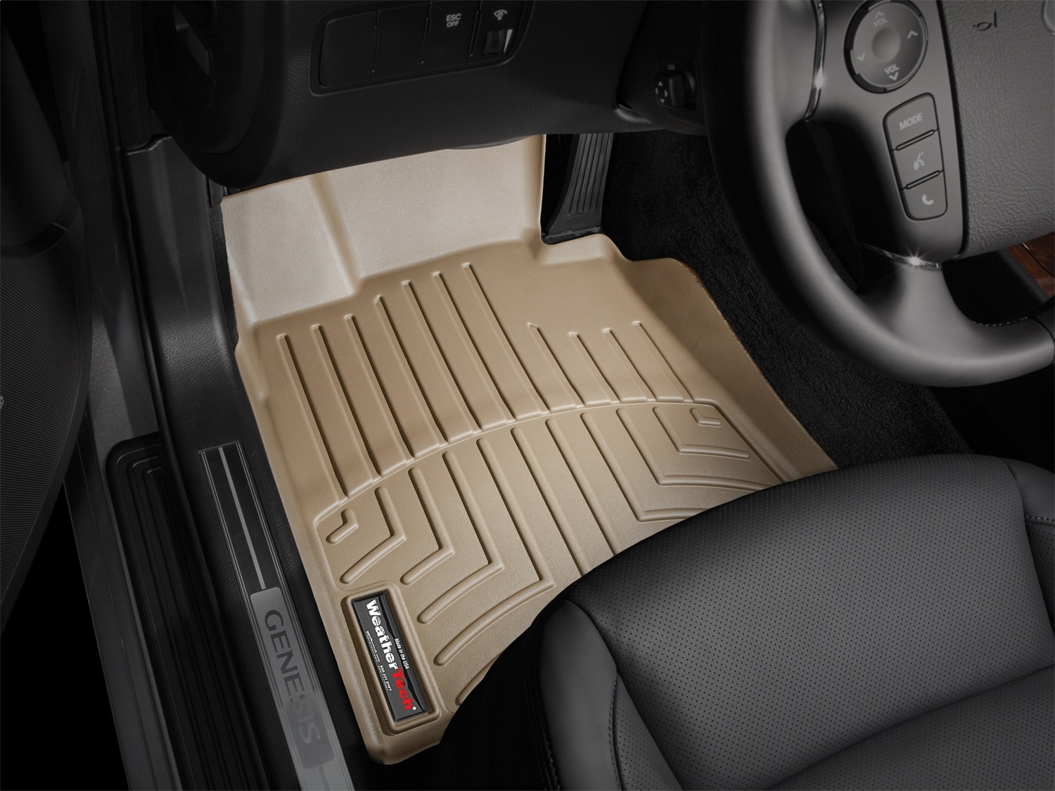 WeatherTech FloorLinerTM DigitalFit; Tan; Front 453061 thumbnail 1