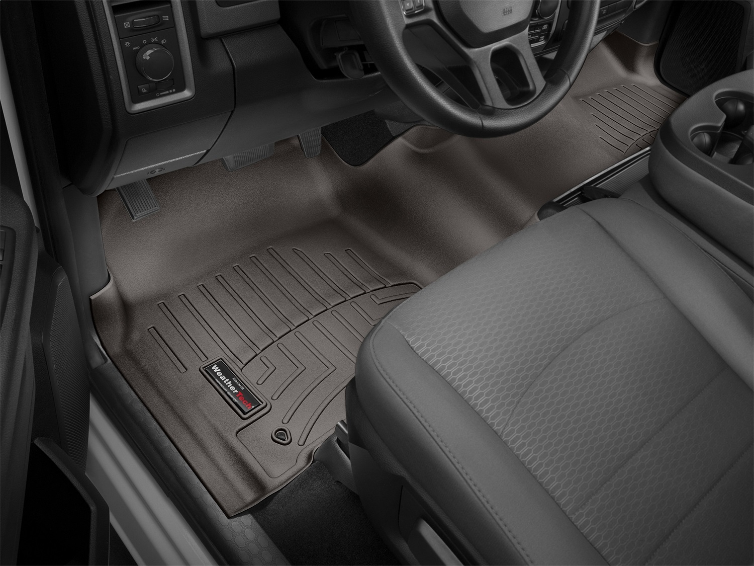 WeatherTech FloorLinerTM DigitalFit; Cocoa; Front; Over The Hump 474771 thumbnail 1