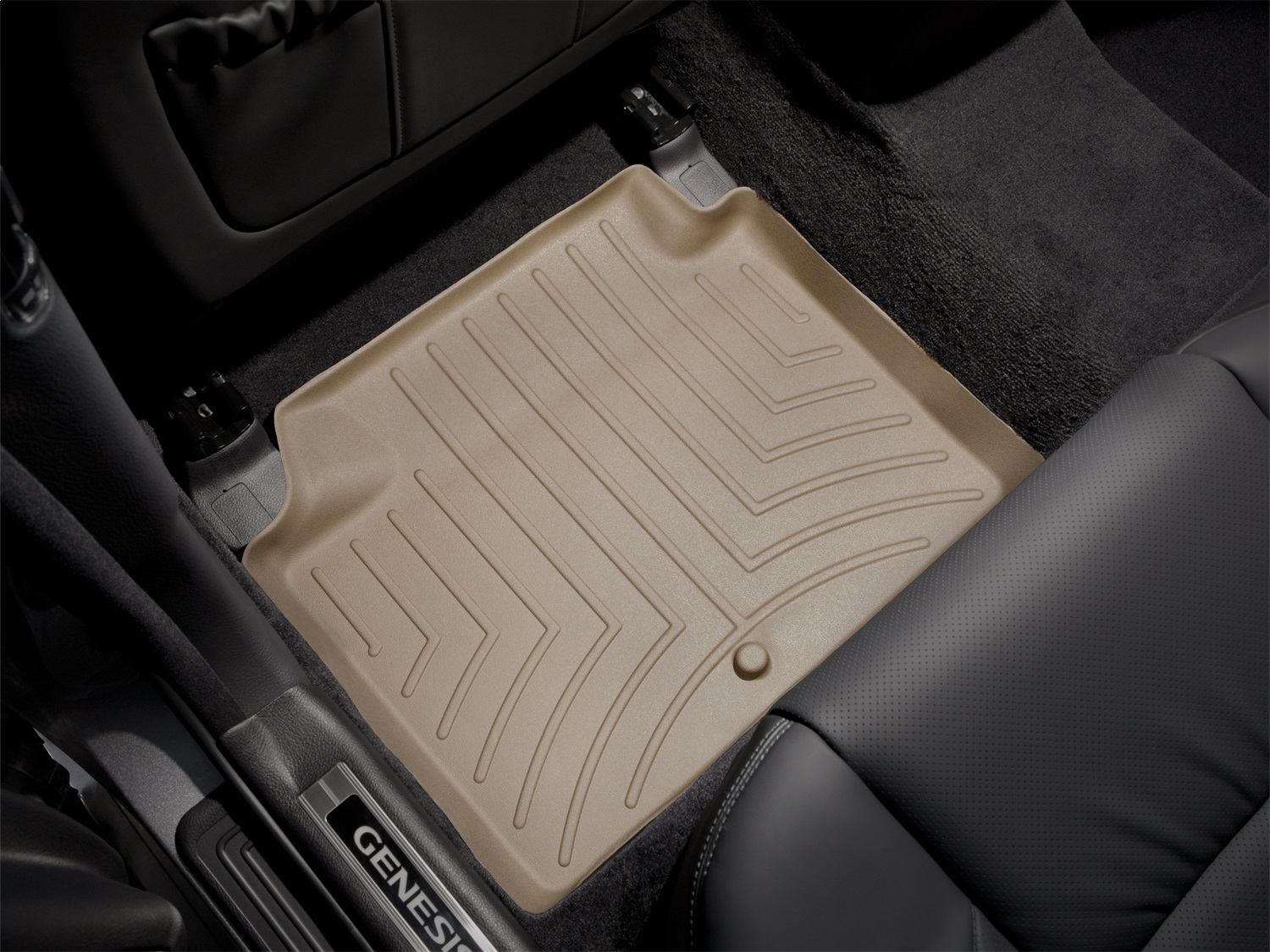 WeatherTech FloorLinerTM DigitalFit; Tan; Rear; 2 Piece 453062 thumbnail 0