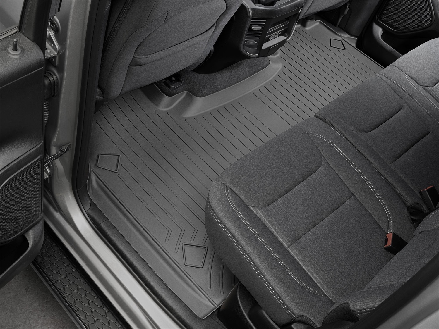 WeatherTech FloorLinerTM DigitalFit; Black; Rear 4414282 thumbnail 0