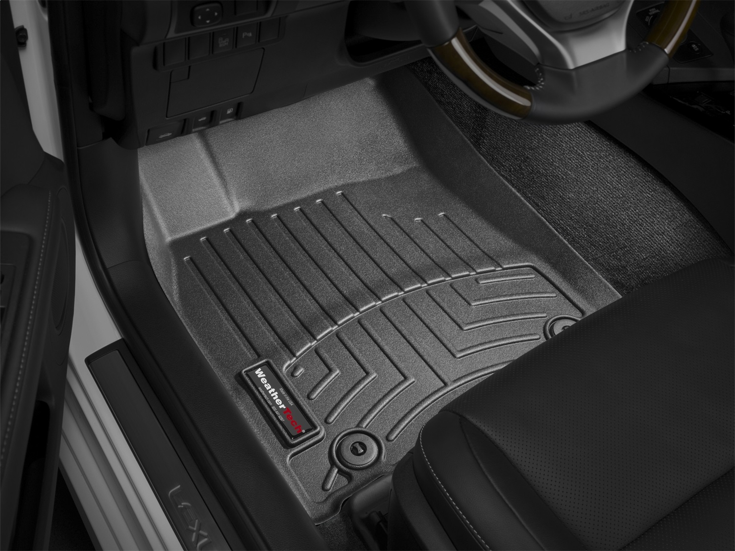 WeatherTech FloorLinerTM DigitalFit; Black; Front 444761 thumbnail 0