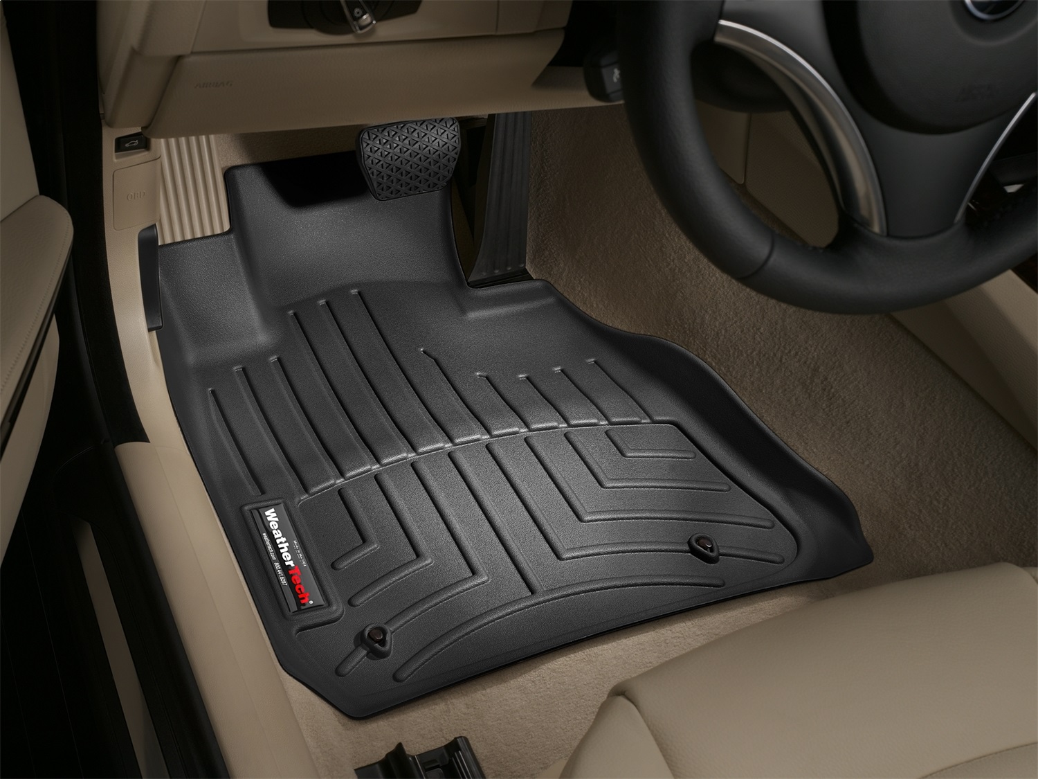WeatherTech FloorLinerTM DigitalFit; Black; Front 441581 thumbnail 0