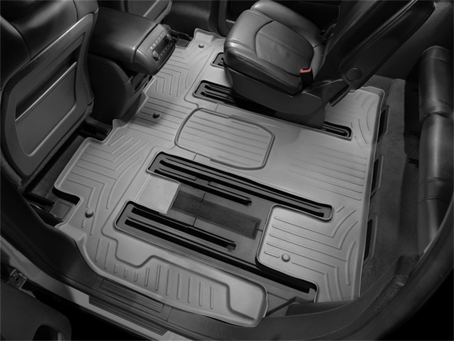 WeatherTech FloorLinerTM DigitalFit; Gray; Rear and Third Row; 1 Piece 461114 thumbnail 1