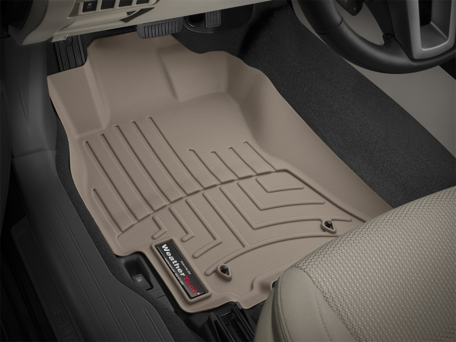 WeatherTech FloorLinerTM DigitalFit; Tan; Front 457081 thumbnail 1