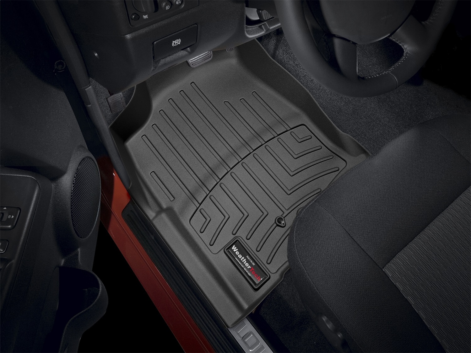 WeatherTech FloorLinerTM DigitalFit; Black; Front 445021 thumbnail 1