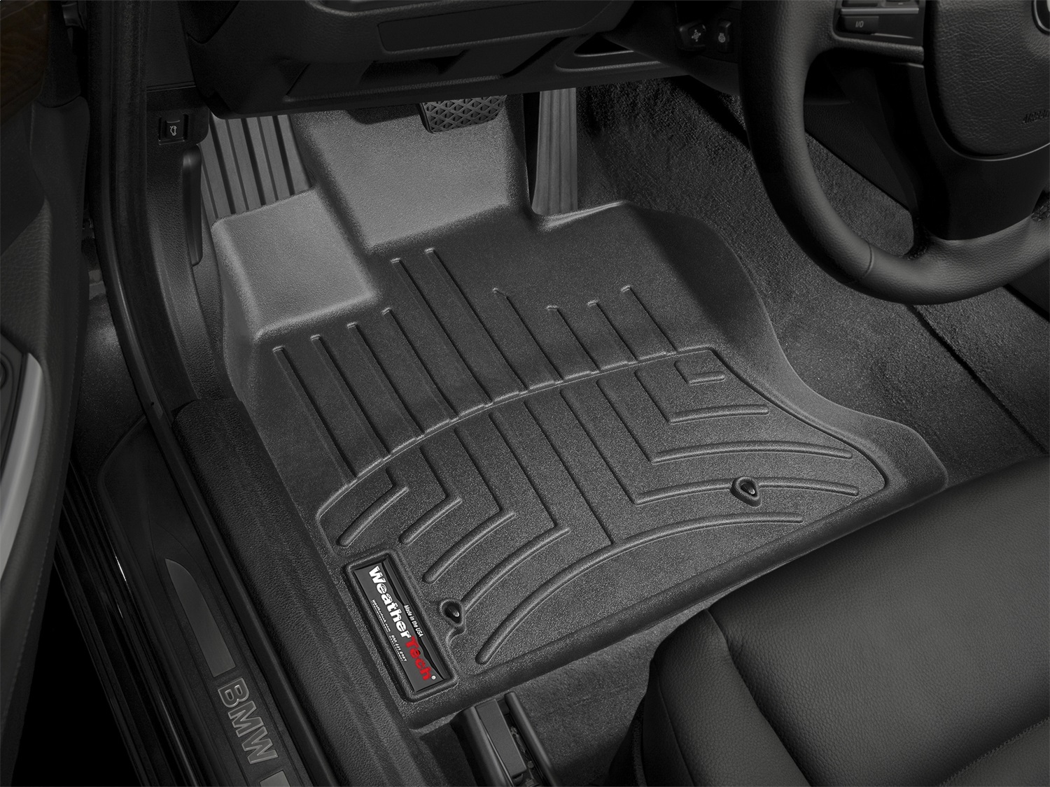 WeatherTech FloorLinerTM DigitalFit; Black; Front 445111 thumbnail 1