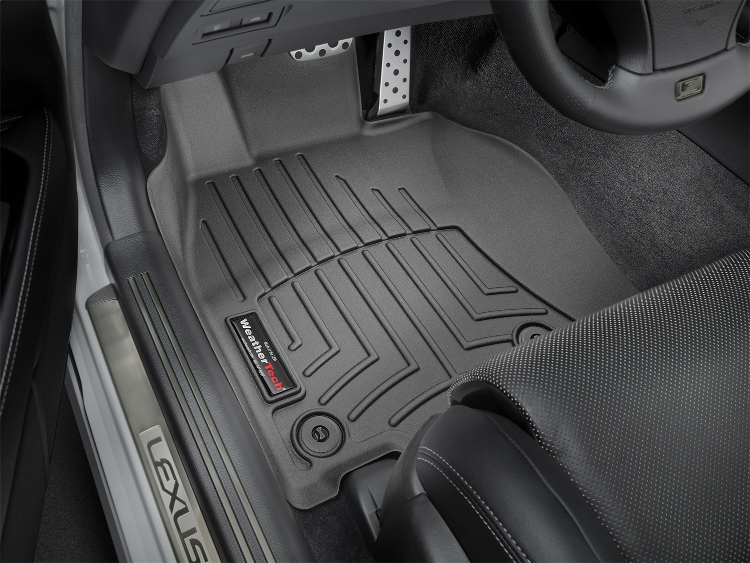 WeatherTech FloorLinerTM DigitalFit; Black; Front 445141 thumbnail 0