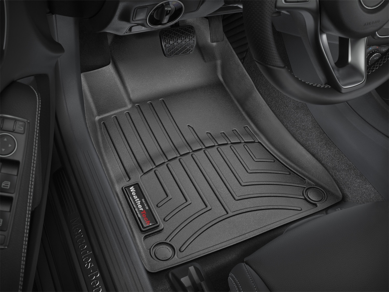 WeatherTech FloorLinerTM DigitalFit; Black; Front 445151 thumbnail 1