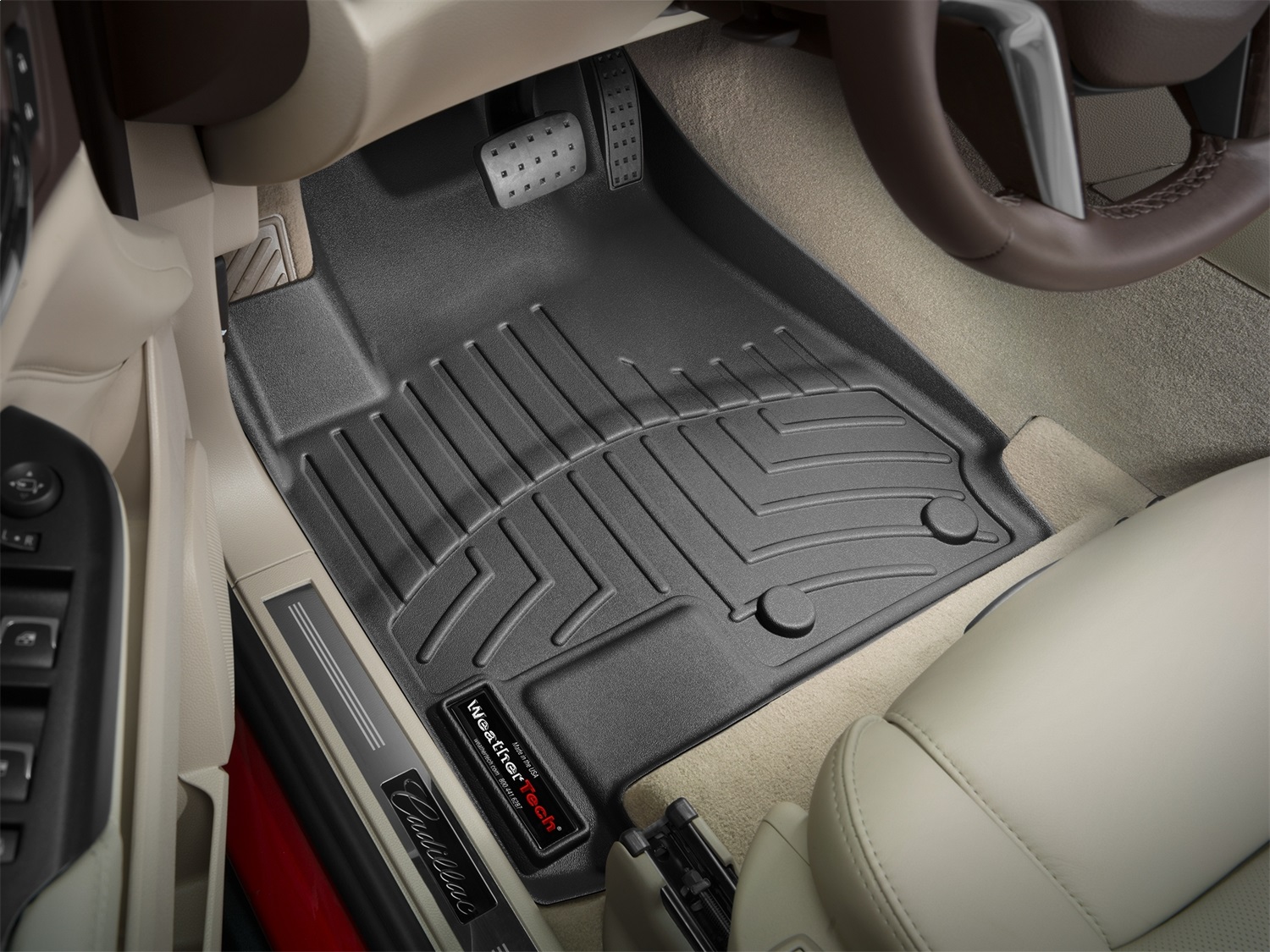 WeatherTech FloorLinerTM DigitalFit; Black; Front 445211 thumbnail 0