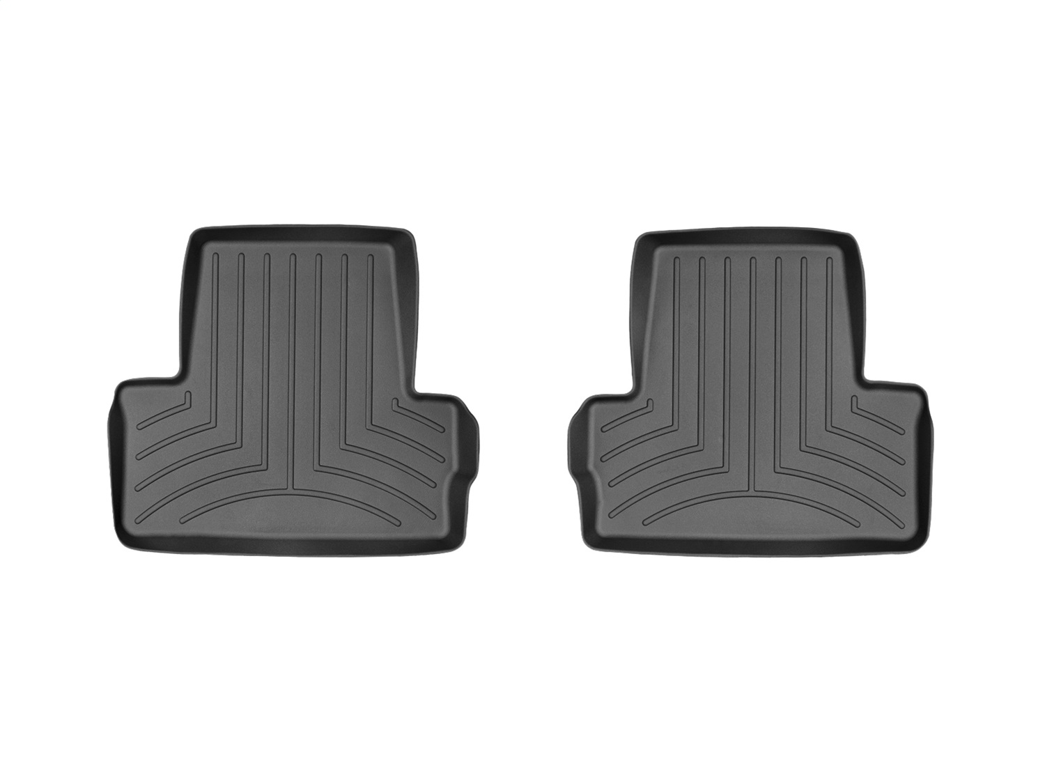 WeatherTech FloorLinerTM DigitalFit; Black; Rear; 2 Pieces 445272 thumbnail 1
