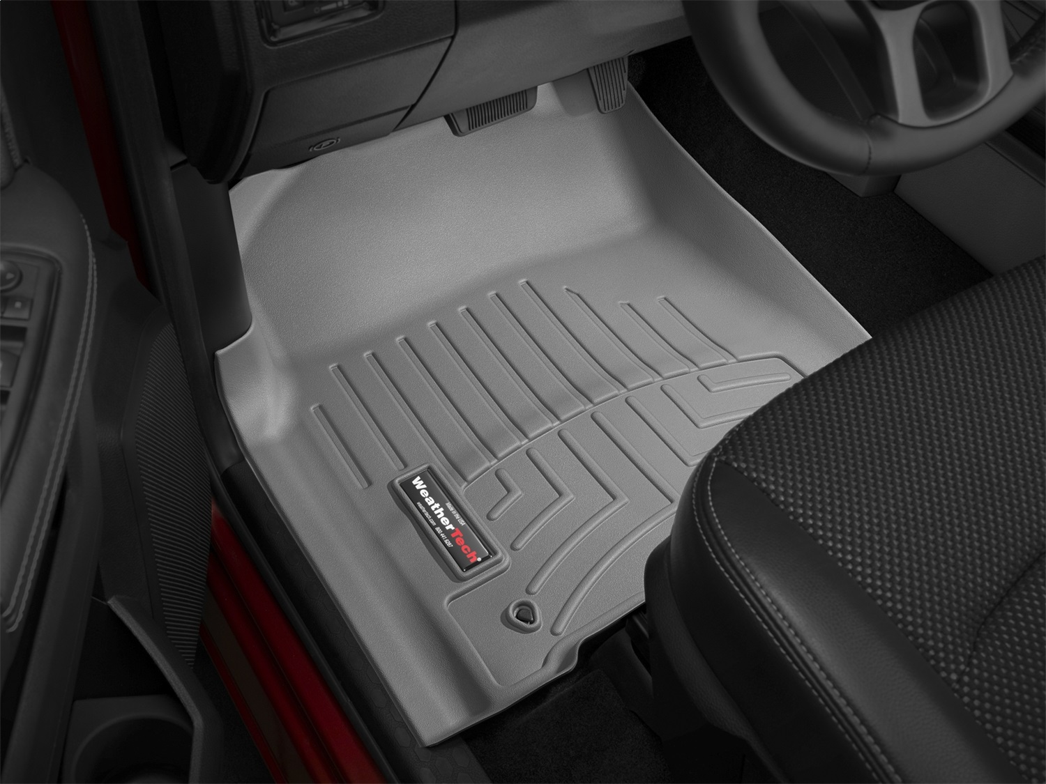 WeatherTech FloorLinerTM DigitalFit; Gray; Front 464781 thumbnail 1