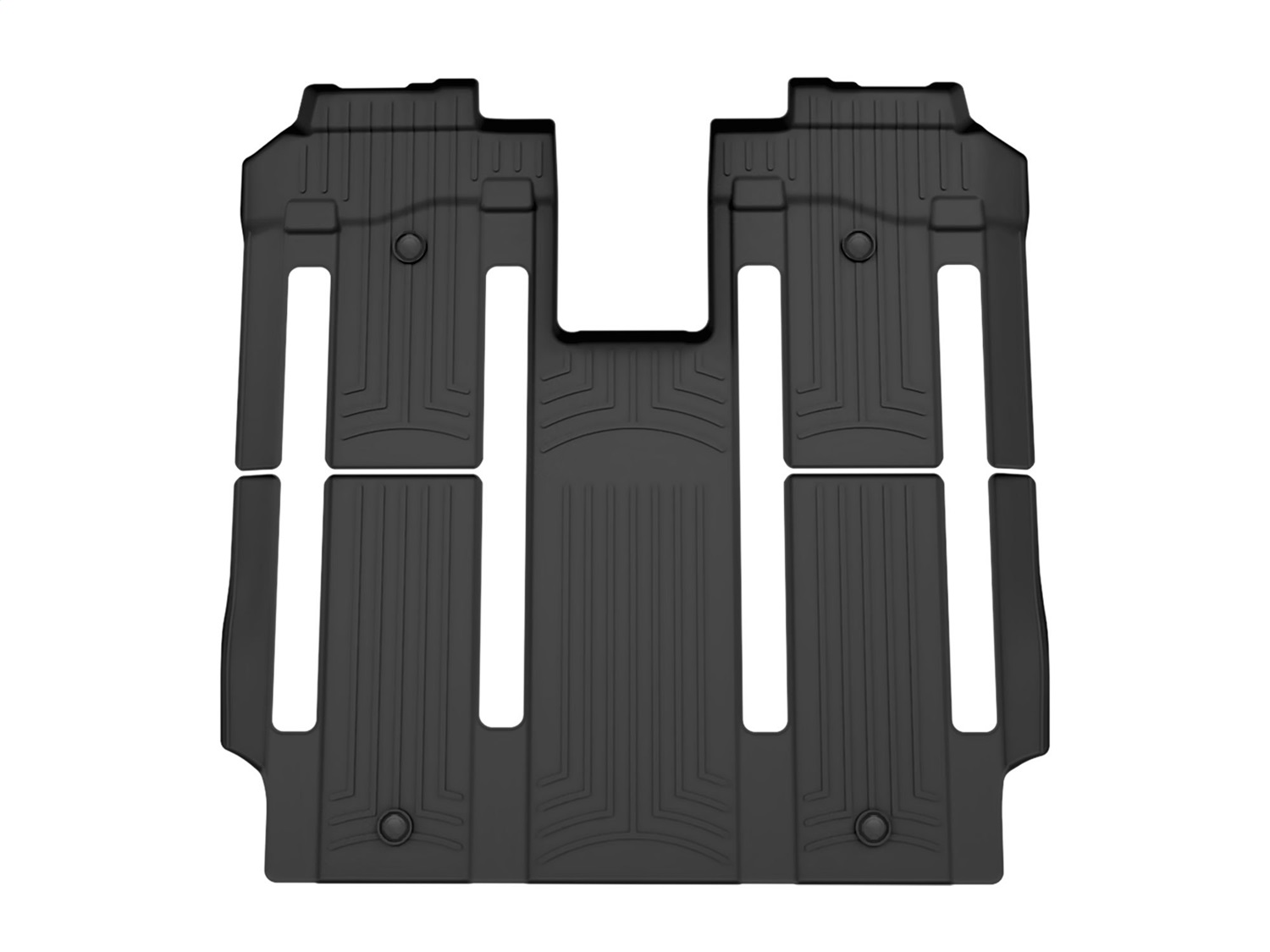 WeatherTech FloorLinerTM DigitalFit; Black; Rear and Third Row 4416415 thumbnail 0