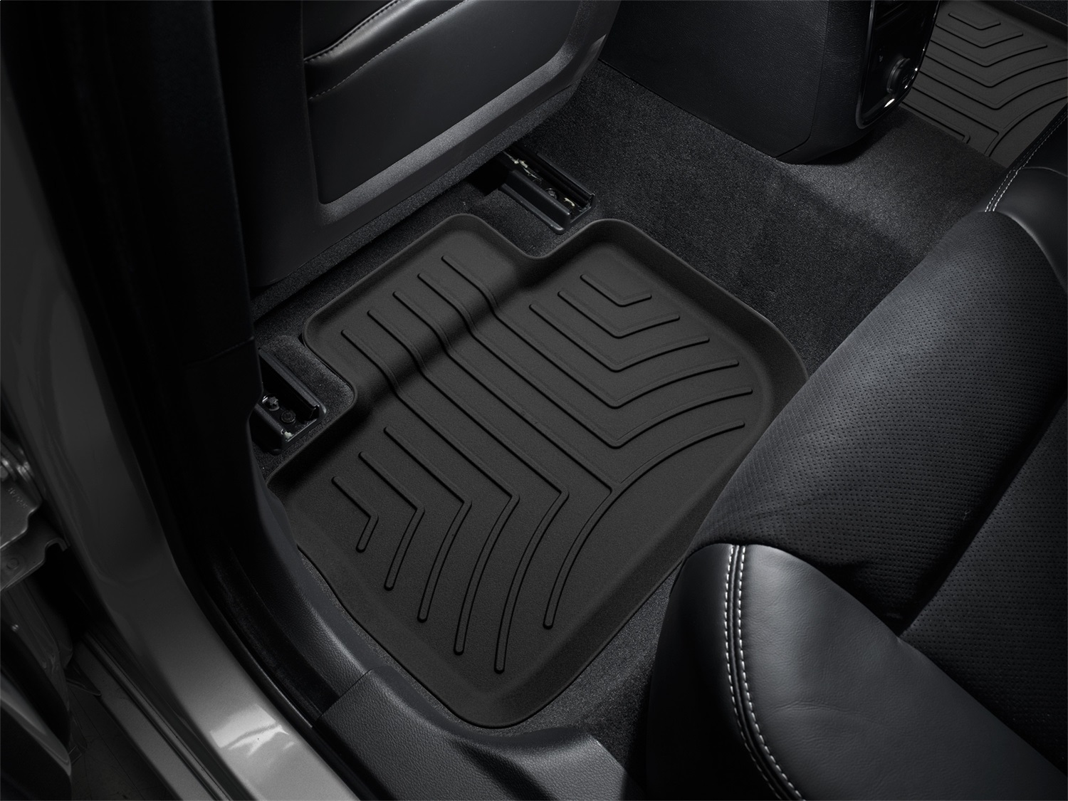 WeatherTech FloorLinerTM HP; Black; Rear; 2 Pcs. 443792IM thumbnail 1
