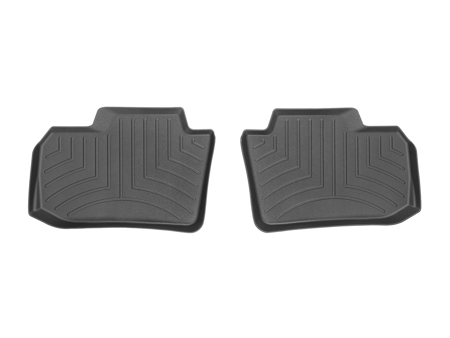 WeatherTech FloorLinerTM DigitalFit; Black; Rear; 2 Pieces 445502 thumbnail 1
