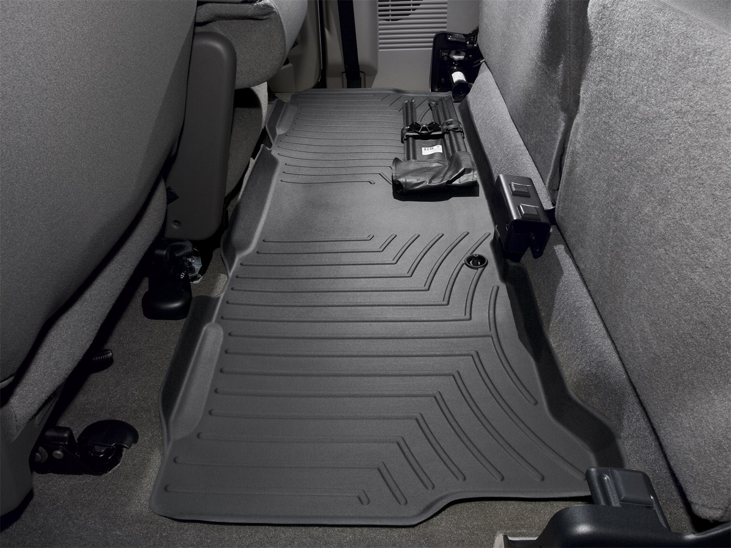WeatherTech FloorLinerTM DigitalFit; Black; Rear 440023 thumbnail 0