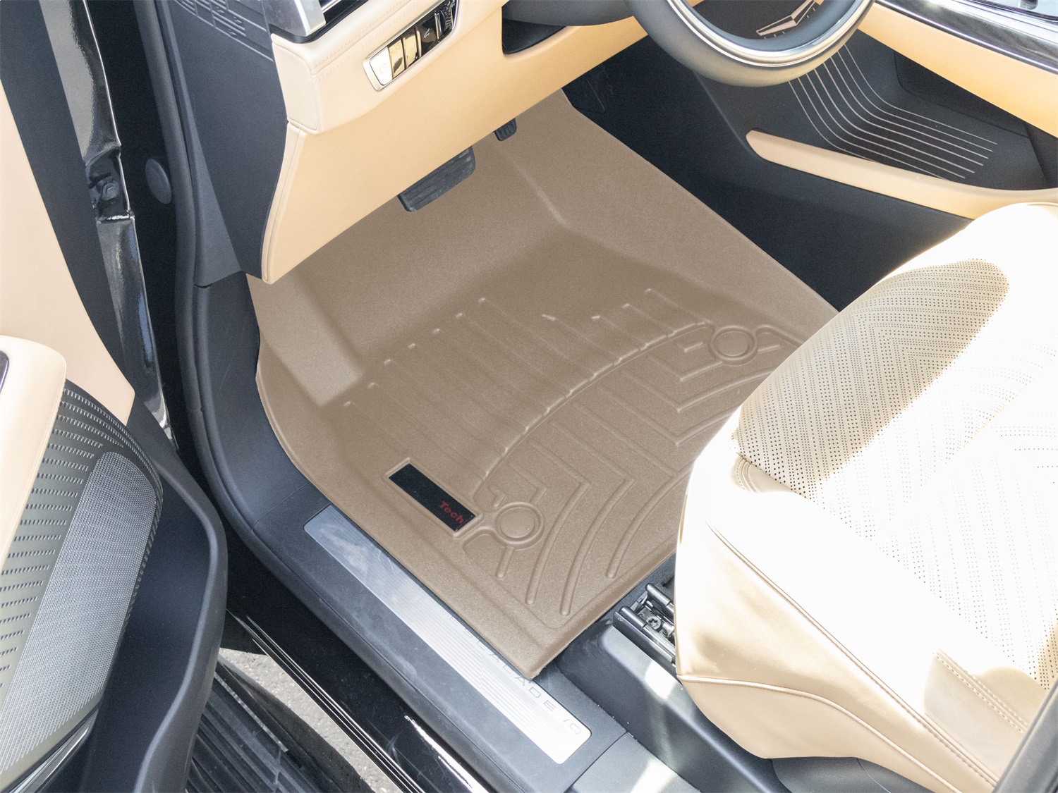WeatherTech FloorLinerTM DigitalFit; Tan; Front 4519251 thumbnail 1