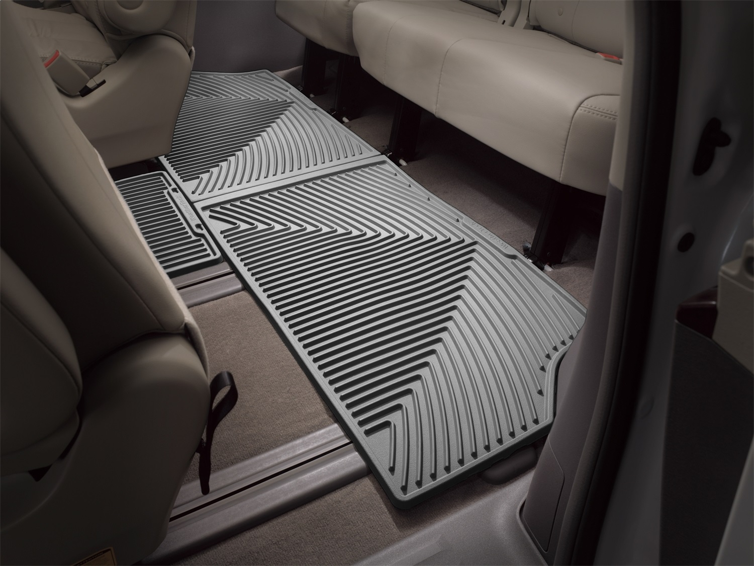 WeatherTech All Weather Floor Mats; Gray; Third Row W245GR thumbnail 1