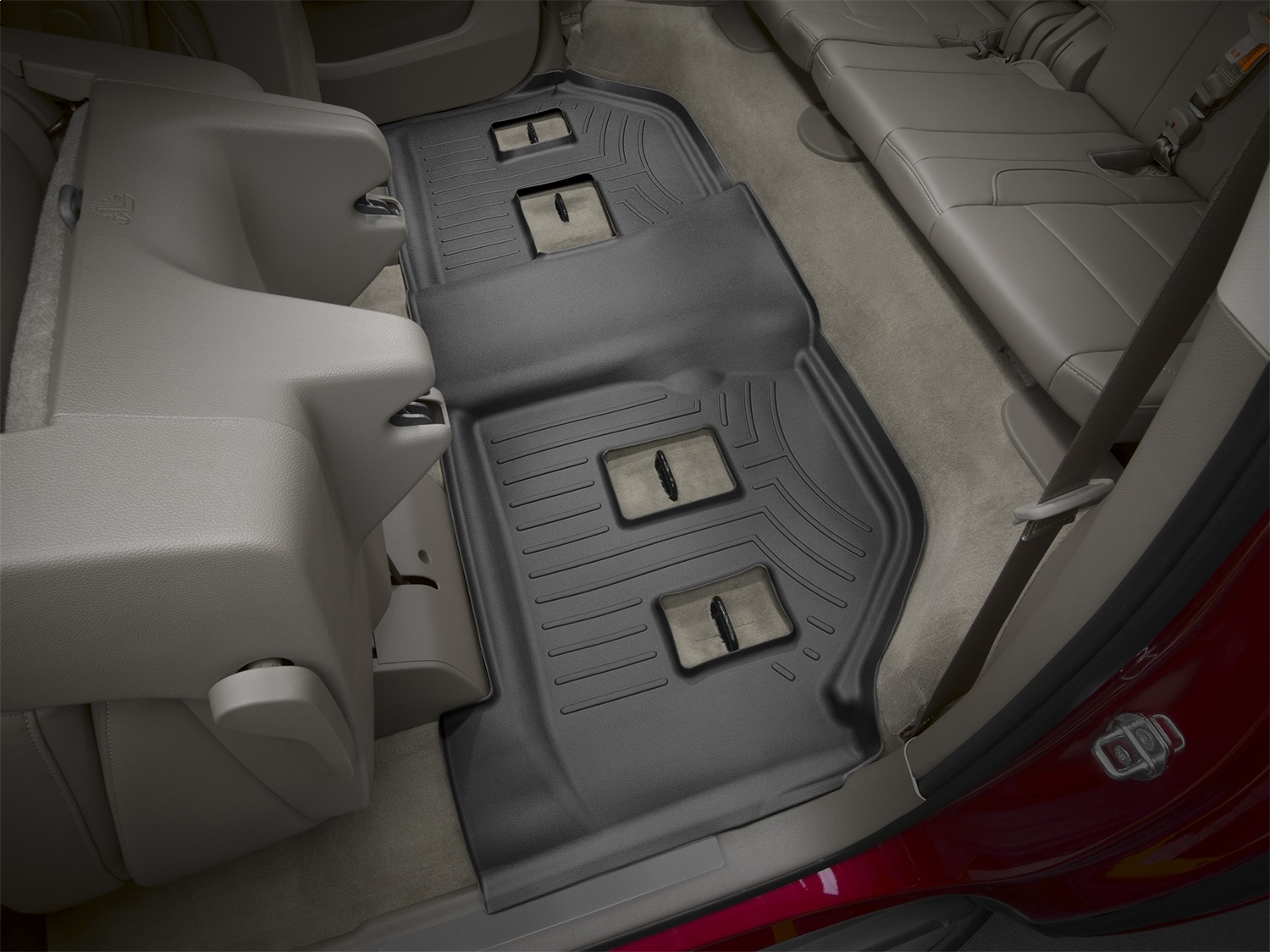 WeatherTech FloorLinerTM DigitalFit; Black; Third Row 446079 thumbnail 0