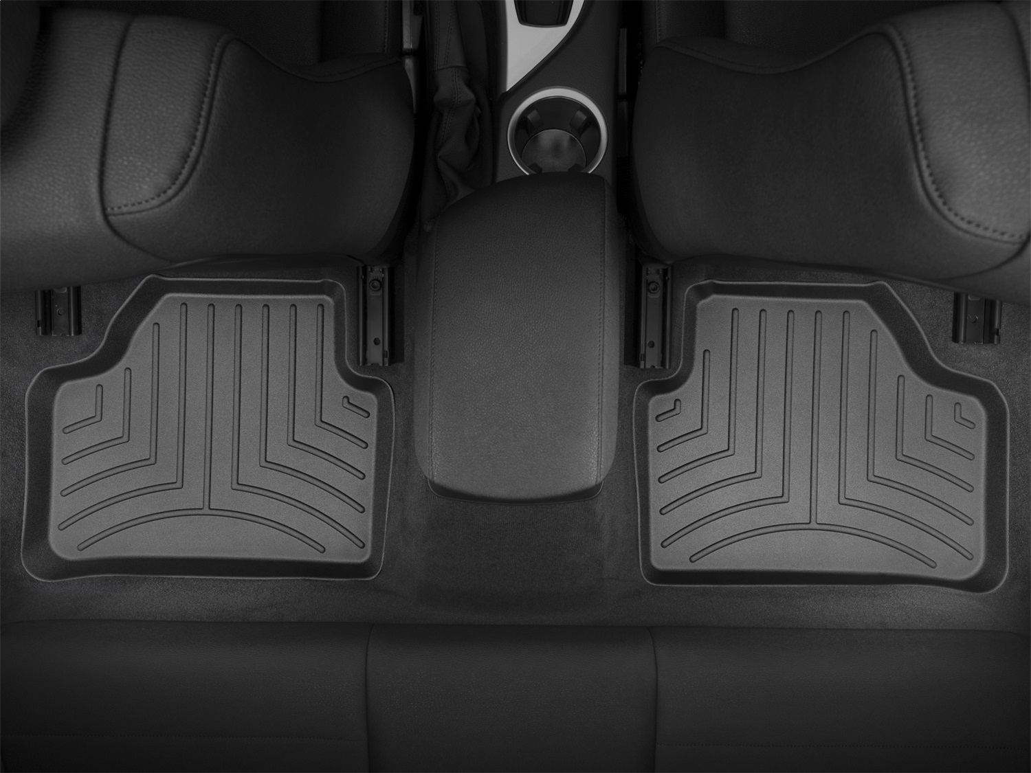 WeatherTech FloorLinerTM DigitalFit; Black; Rear; 2 Pieces 443652 thumbnail 1