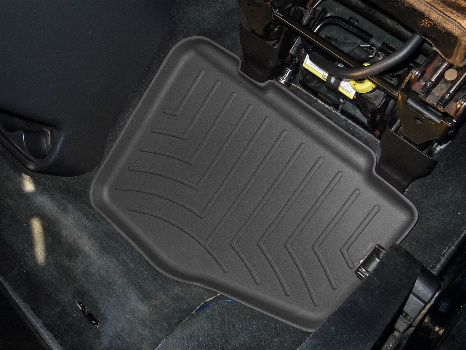 WeatherTech FloorLinerTM DigitalFit; Black; Rear; 2 Pieces 440422 thumbnail 1