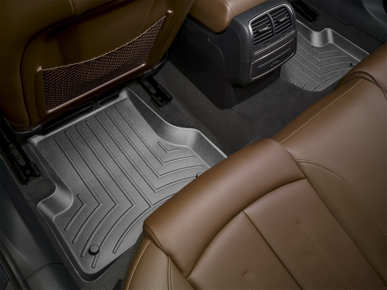 WeatherTech FloorLinerTM DigitalFit; Black; Rear; 2 Pieces 443742 thumbnail 1