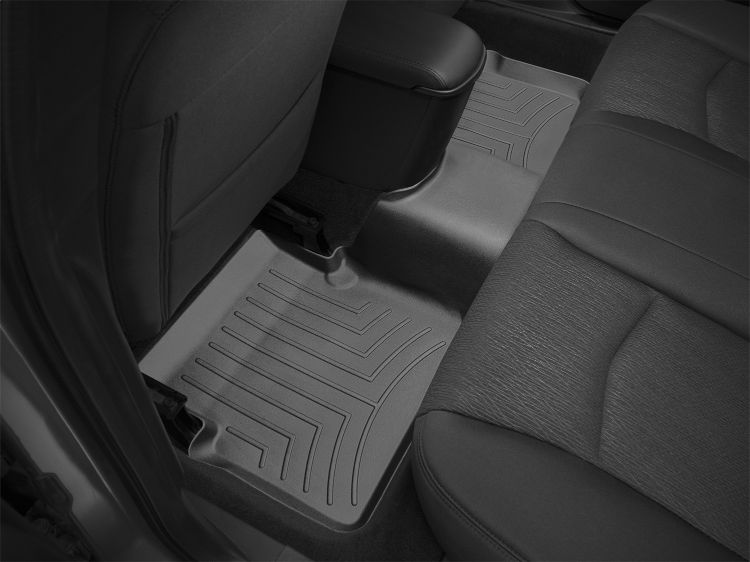WeatherTech FloorLinerTM DigitalFit; Black; Rear 443762 thumbnail 1