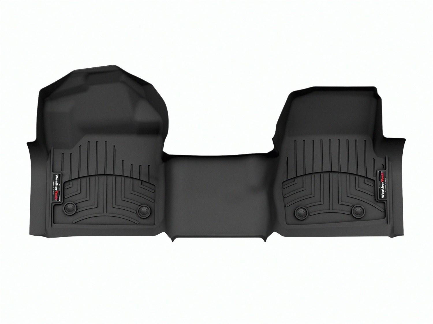 WeatherTech FloorLinerTM DigitalFit; Black; Front; Over The Hump 4410351 thumbnail 0