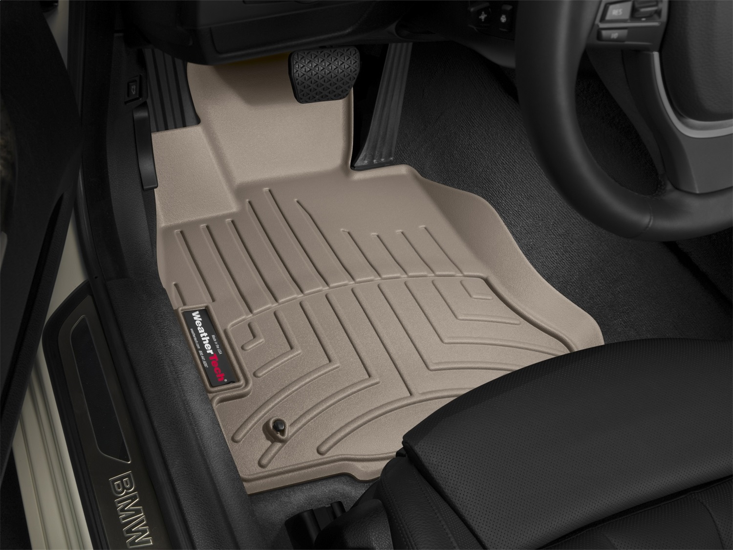 WeatherTech FloorLinerTM DigitalFit; Tan; Front 453721 thumbnail 1