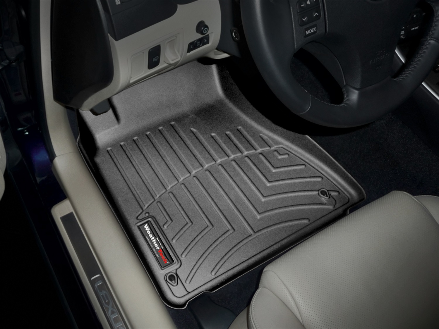 WeatherTech FloorLinerTM DigitalFit; Black; Front 442031 thumbnail 0