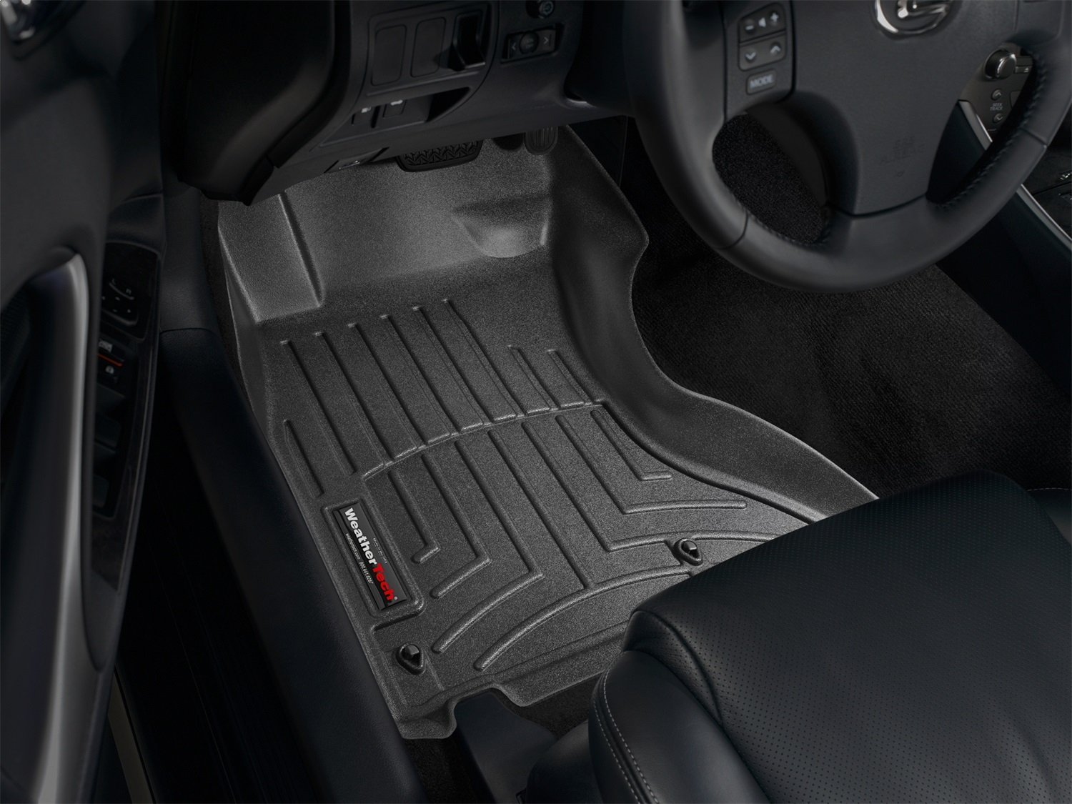 WeatherTech FloorLinerTM DigitalFit; Black; Front 442041 thumbnail 0