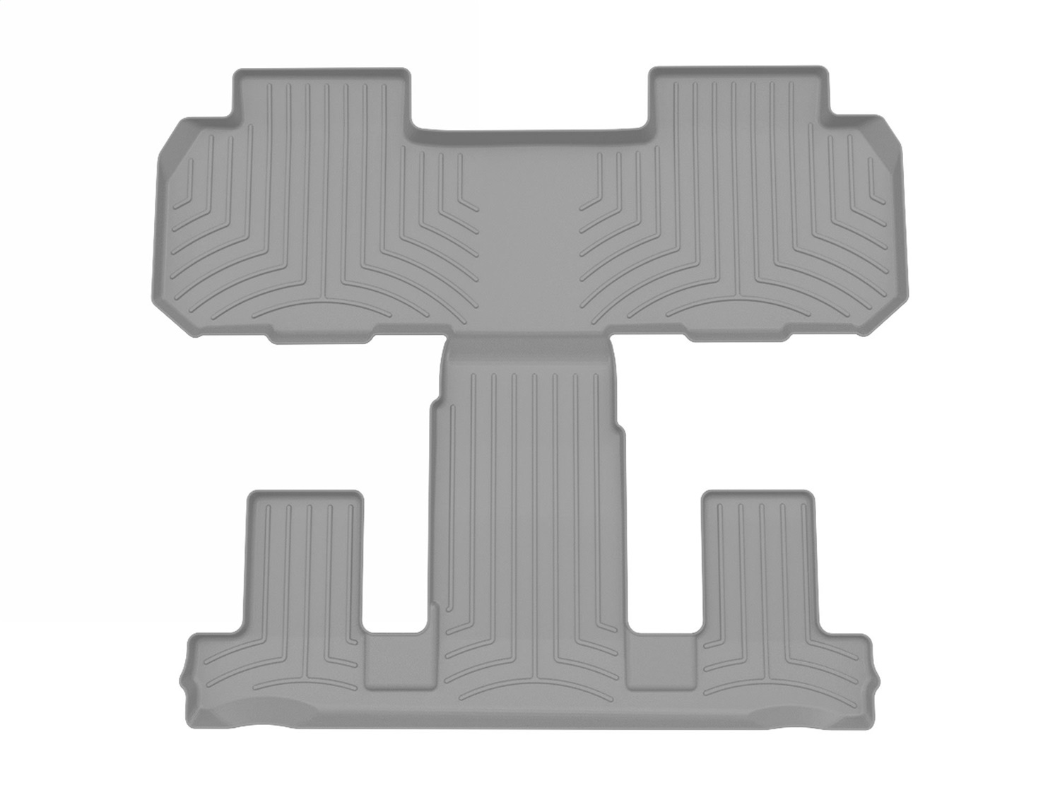 WeatherTech FloorLinerTM HP; Gray; Rear and Third Row 4612282IM thumbnail 0
