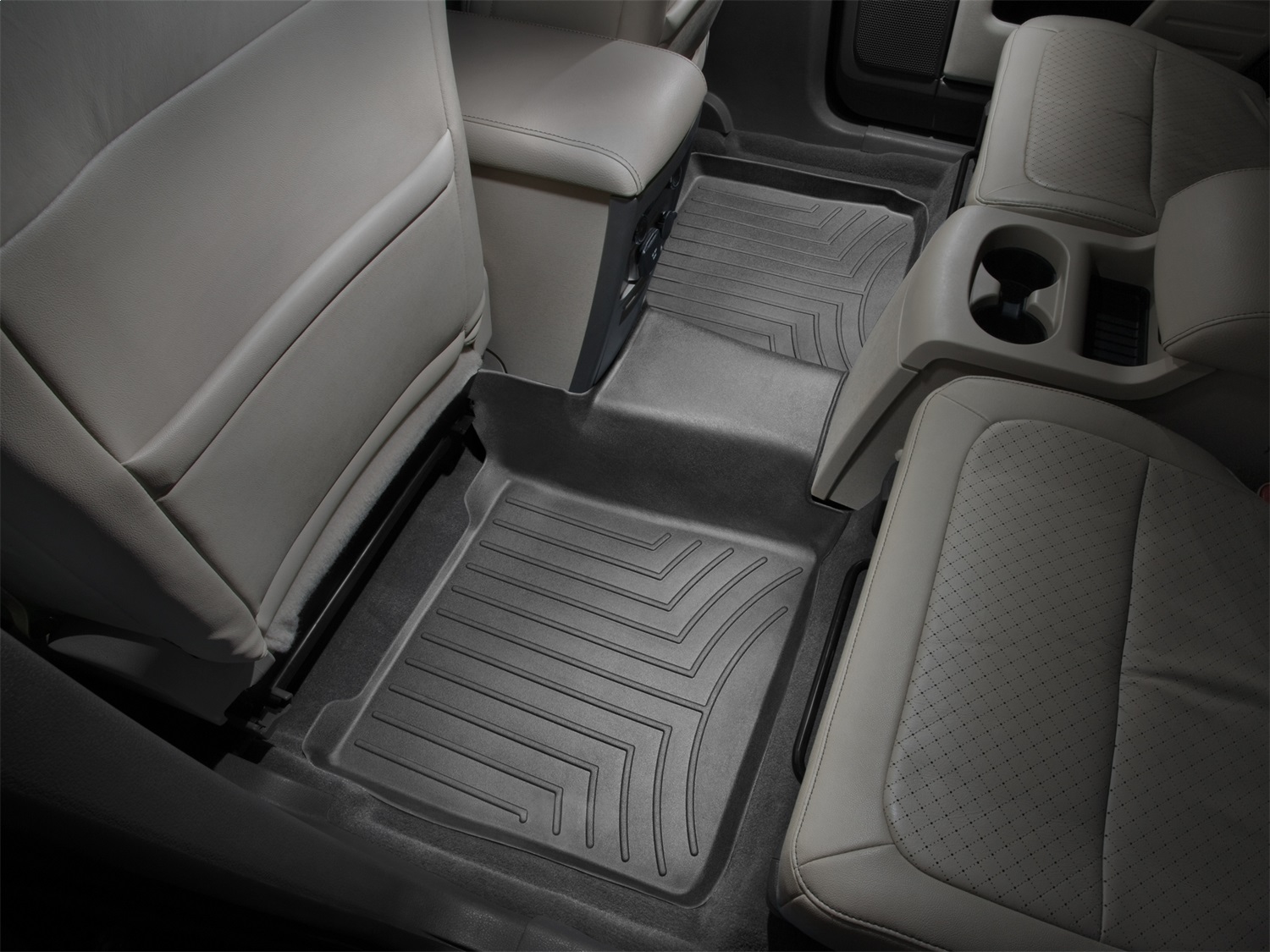 WeatherTech FloorLinerTM DigitalFit; Black; Rear 442082 thumbnail 0