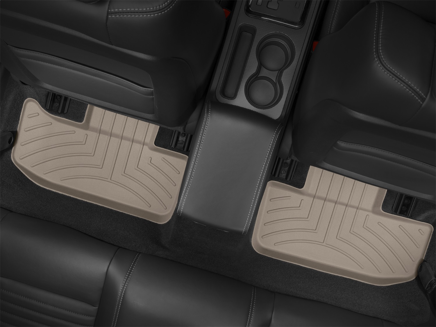 WeatherTech FloorLinerTM DigitalFit; Tan; Rear; 2 Piece 453862 thumbnail 1