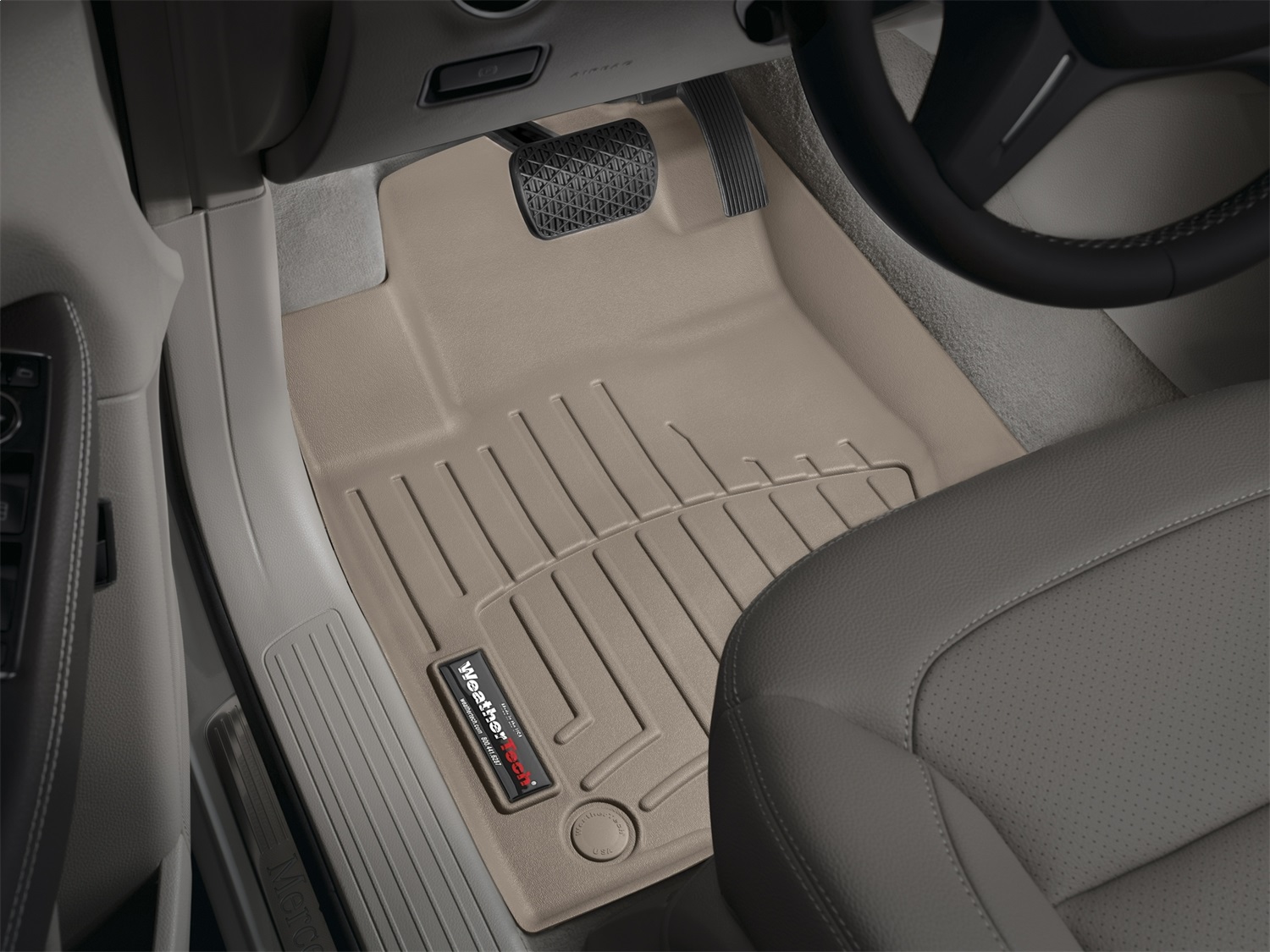 WeatherTech FloorLinerTM DigitalFit; Tan; Front 454011 thumbnail 0