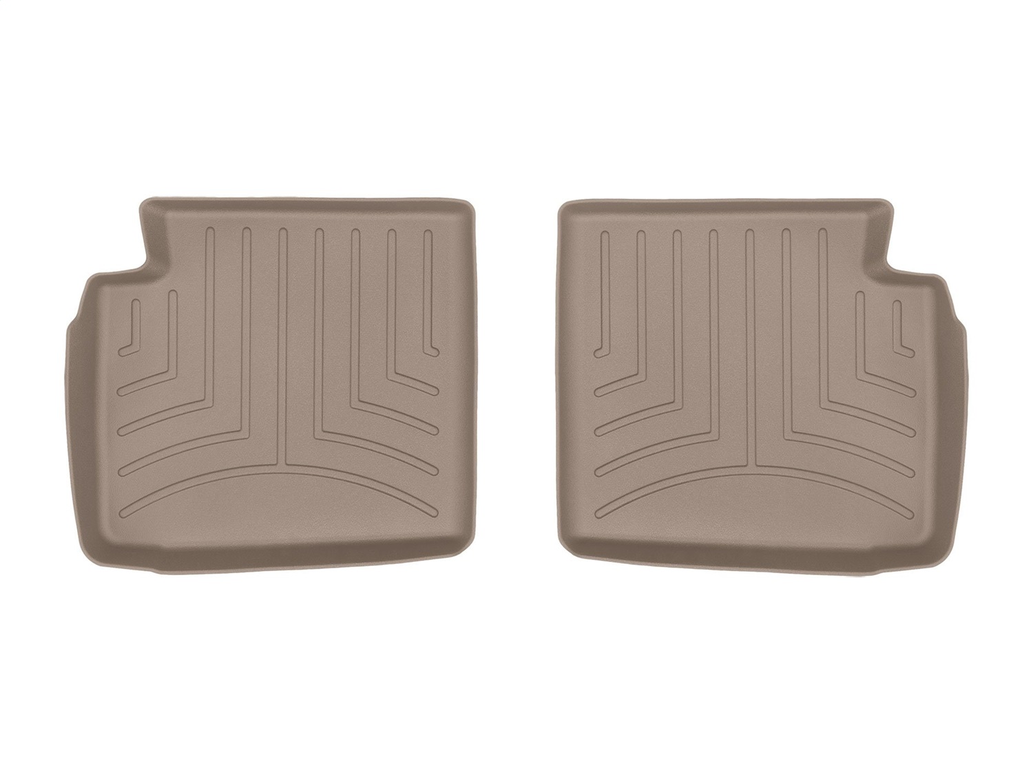 WeatherTech FloorLinerTM DigitalFit; Tan; Rear; 2 Piece Liner 453692 thumbnail 0
