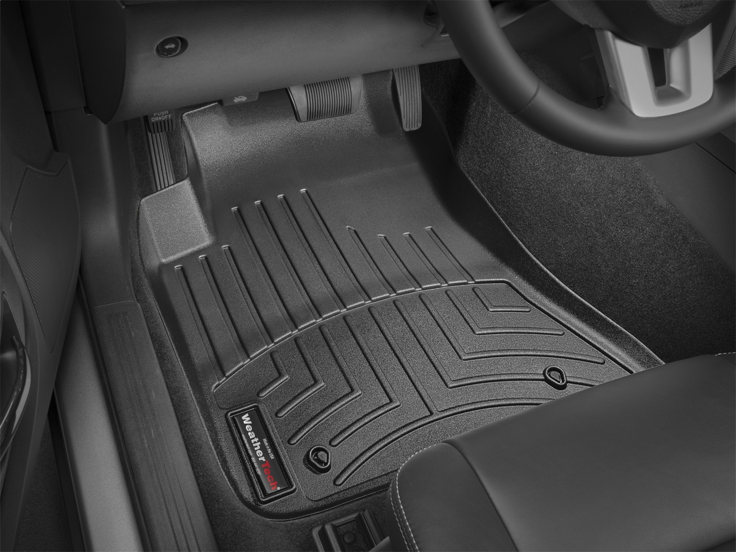 WeatherTech FloorLinerTM DigitalFit; Black; Front 443861 thumbnail 1