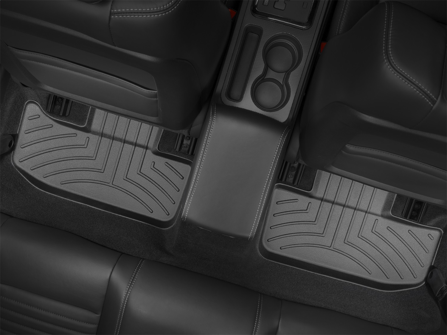 WeatherTech FloorLinerTM DigitalFit; Black; Rear; 2 Pieces 443862 thumbnail 0