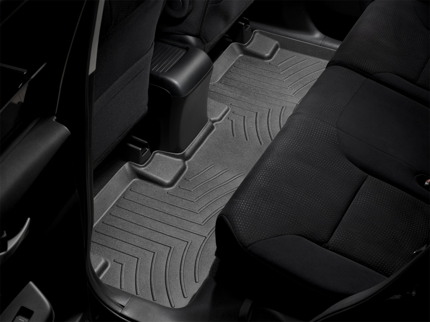 WeatherTech FloorLinerTM DigitalFit; Black; Rear 444022 thumbnail 0
