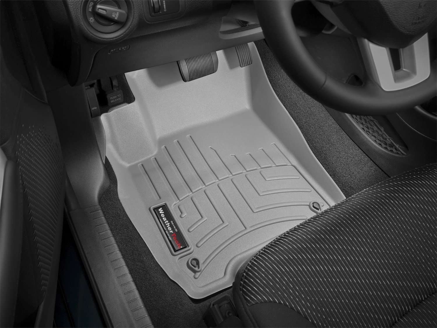 WeatherTech FloorLinerTM DigitalFit; Gray; Front 463771 thumbnail 1