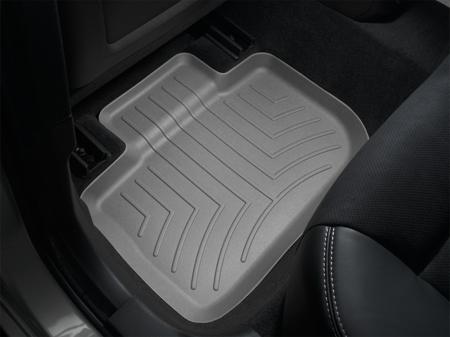 WeatherTech FloorLinerTM DigitalFit; Gray; Rear; 2 Piece 463792 thumbnail 0