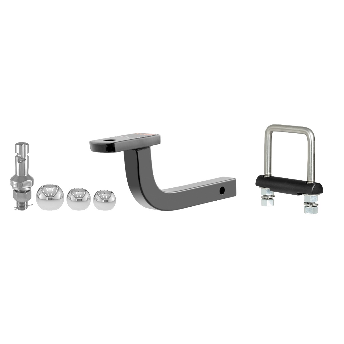 CURT Class 2 Ball Mount (1-1/4" Shank, 3,500 lbs, 3-1/8" Rise, 9-3/4" Long) Trailer Hitch Ball Mount with Switch Ball Trailer Ball (1-7/8", 2", 2-5/16" Balls) & Anti-Rattle Hitch Clamp for 2" Receiver thumbnail 0