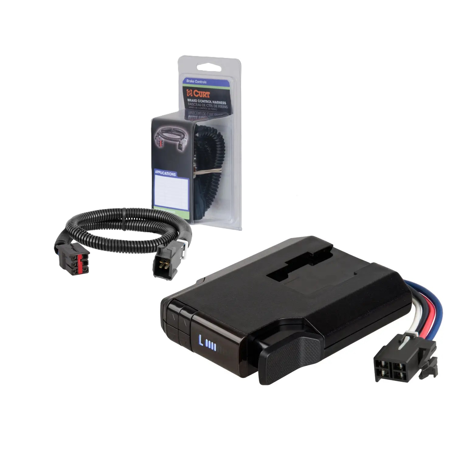 1992-2002 Ford E-150 Econoline Club Wagon CURT Venturer NEXT Time-Delay Trailer Brake Controller Plug & Play Bundle - Low Profile, Adjustable, 1-3 Axles 51116 thumbnail 0